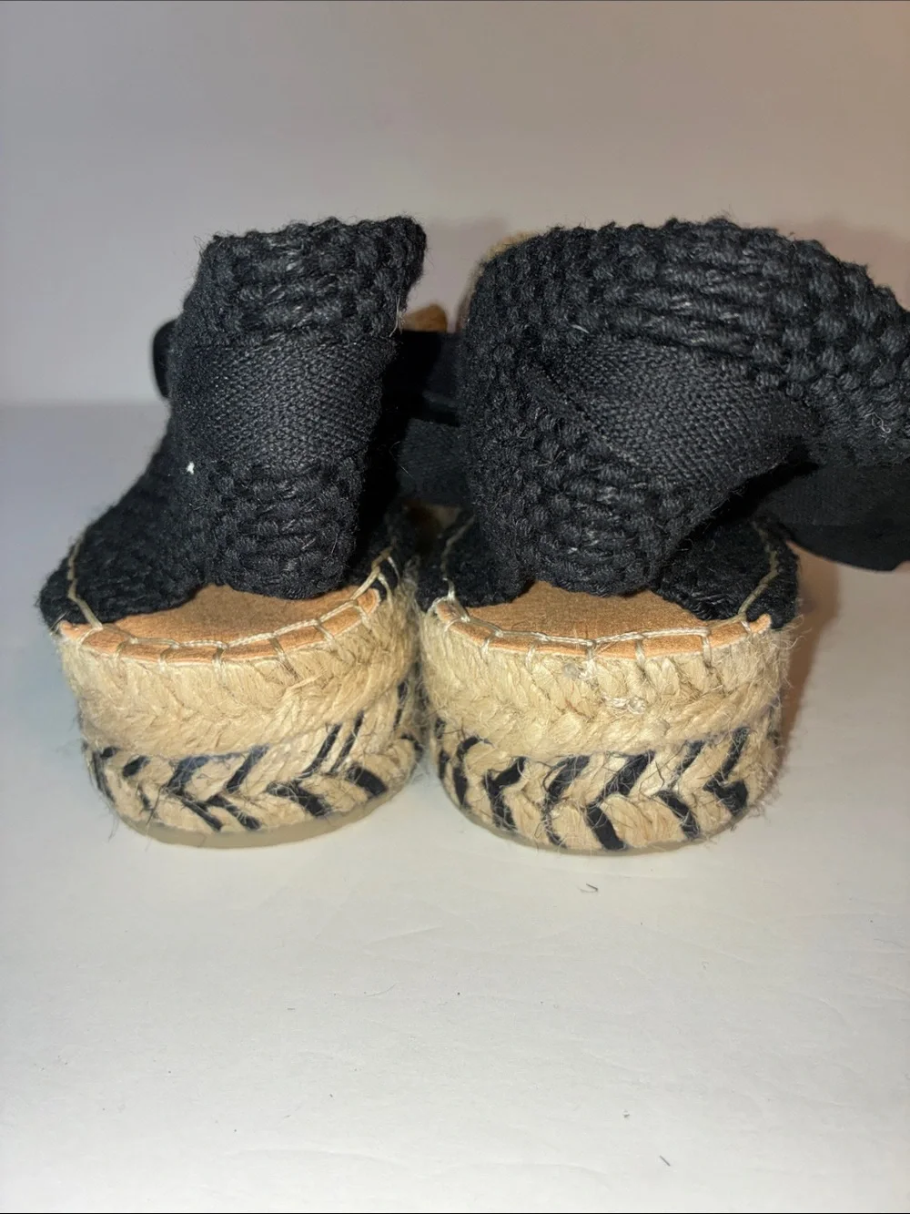 Free People, Island Time Espadrilles, Size EU 39/ US 8.5, Black & Beige